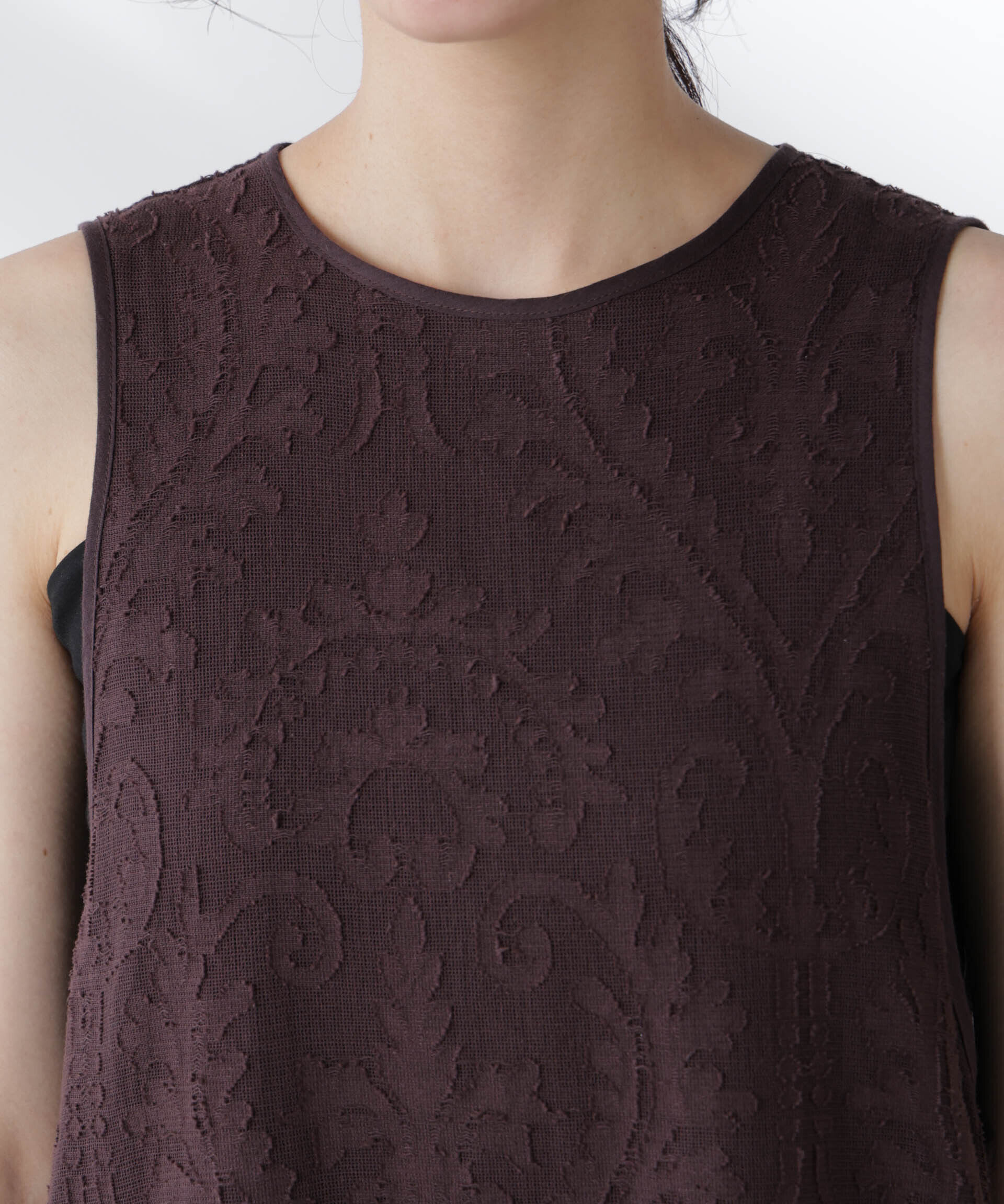 nano･universe「made in india カットワークジャカードワンピース(セットアップ可)」|ワンピース|