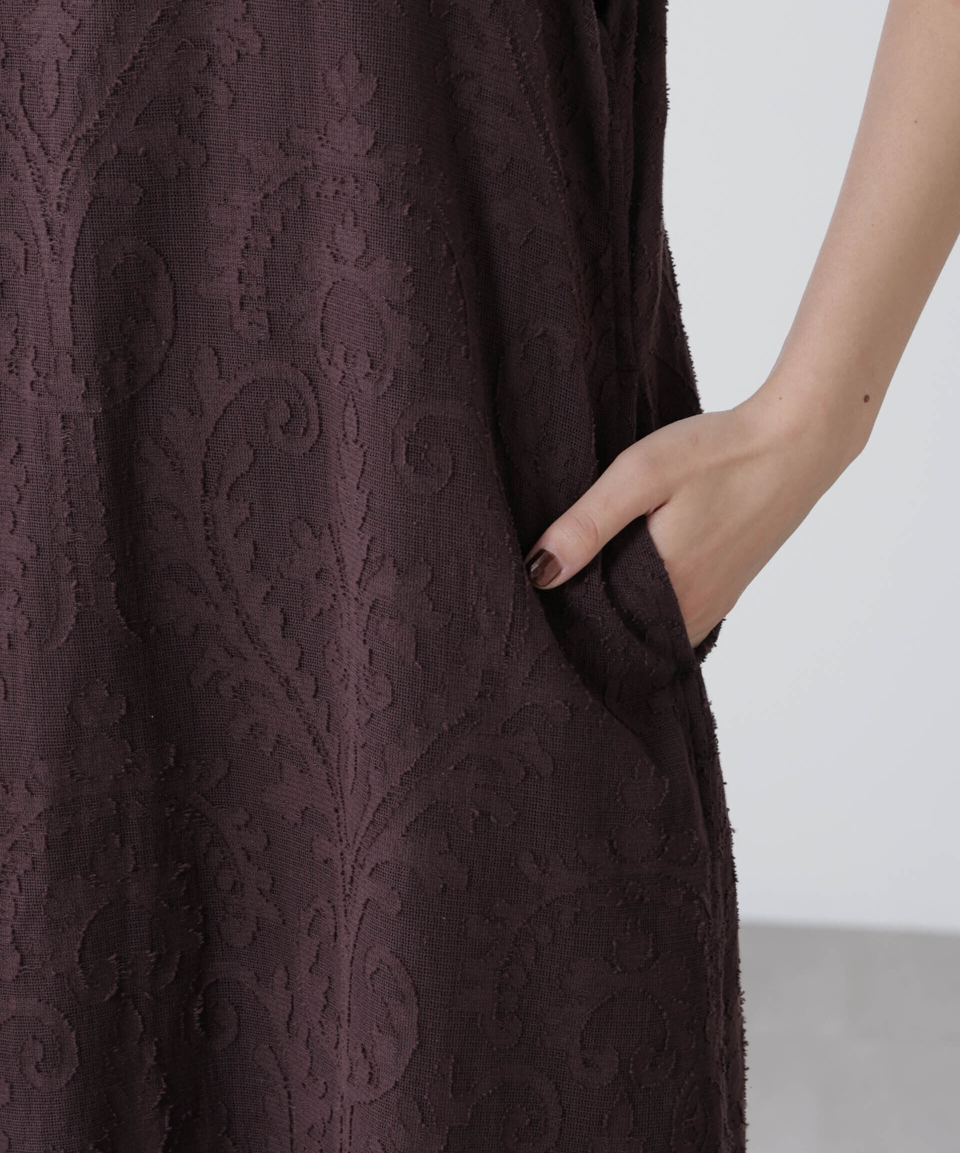 nano･universe「made in india カットワークジャカードワンピース(セットアップ可)」|ワンピース|