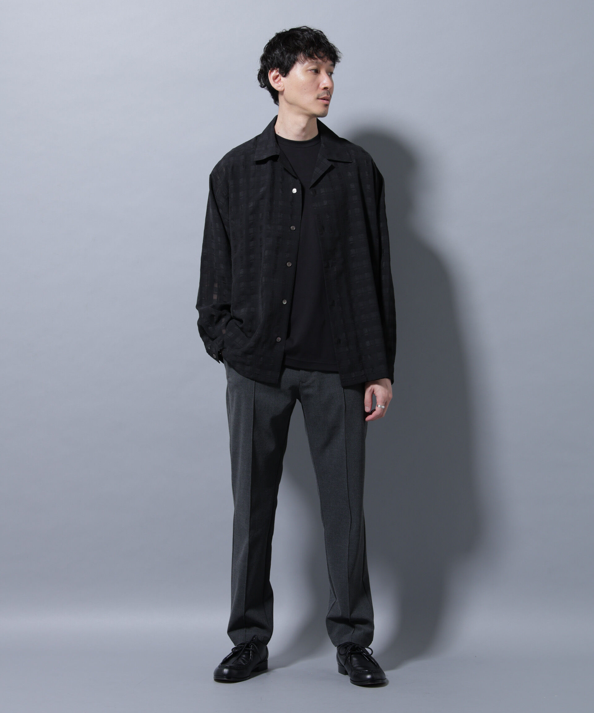 nano･universe「サイドリブストレッチイージーパンツ」|チノ|