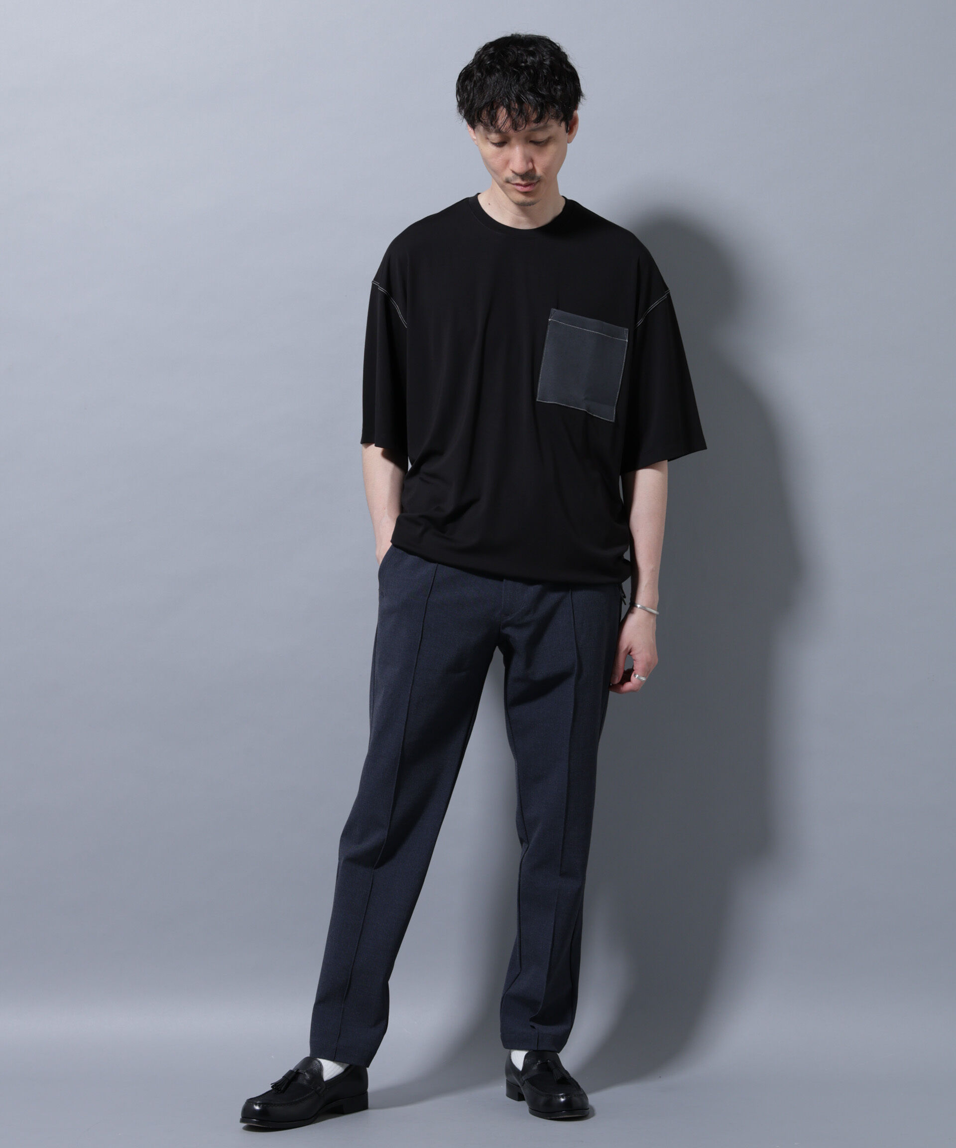 nano･universe「サイドリブストレッチイージーパンツ」|チノ|