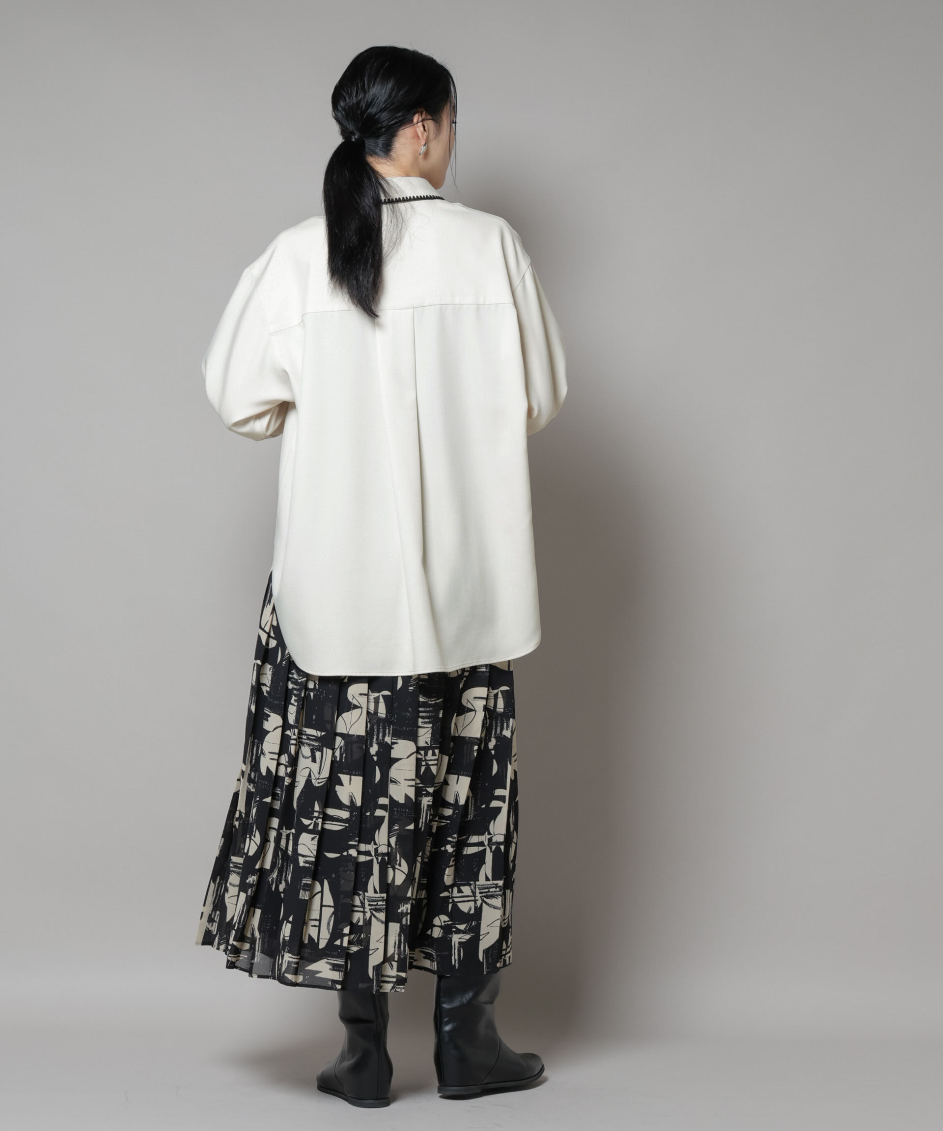 nano･universe「トリミング刺繍ツイルシャツ」|シャツ・ブラウス|