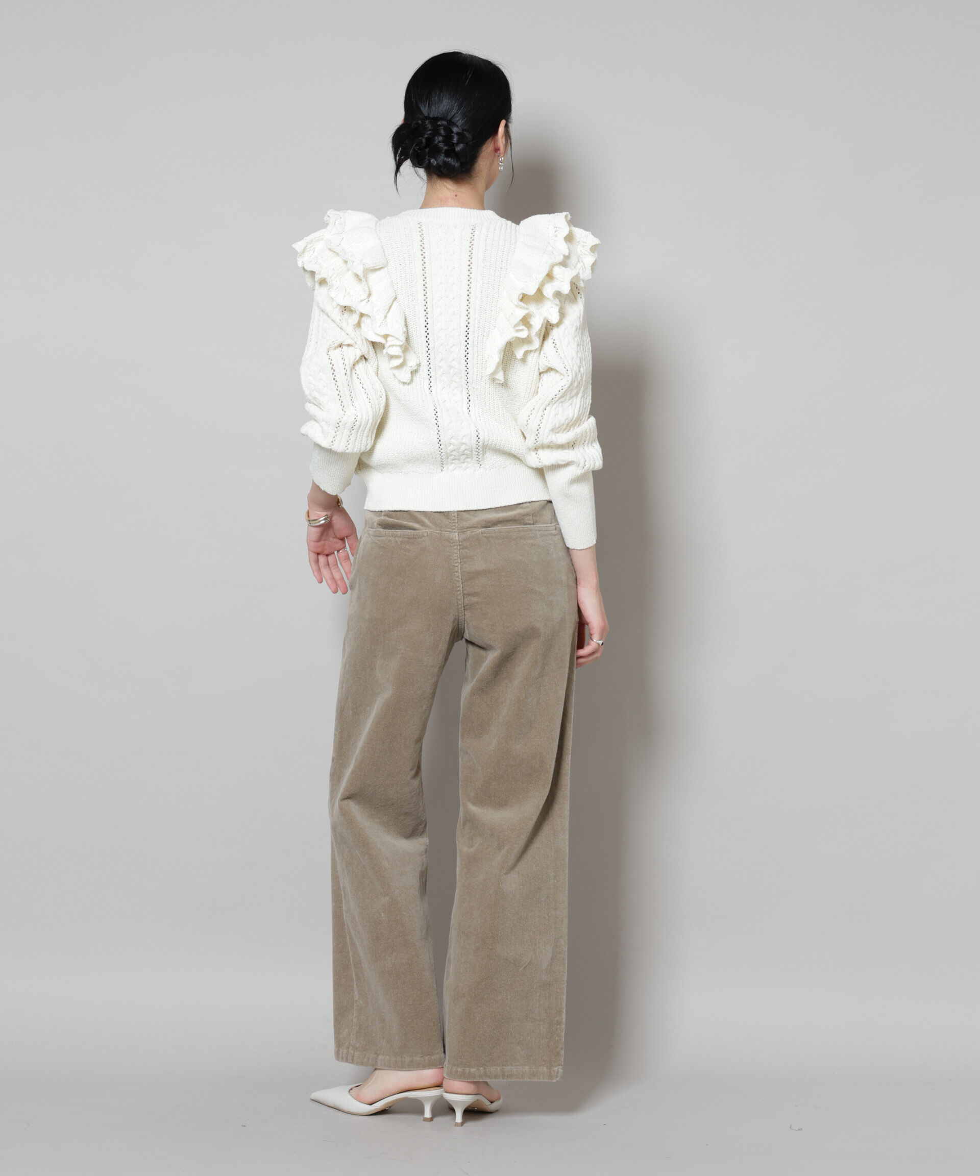 nano･universe「コーデュロイワイドパンツ」|チノ|