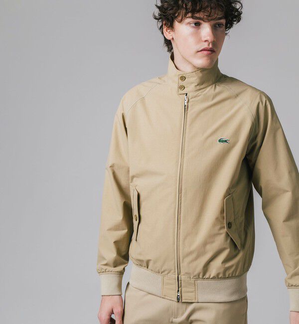 LACOSTE「2.5レイヤースイングトップ スタンドジップジャケット / スタンドブルゾン」|ブルゾン・スタジャン|ベージュ