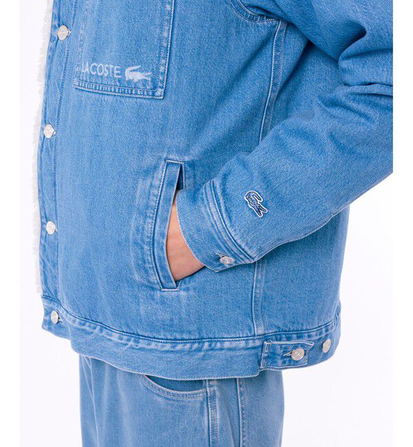 LACOSTE「ボアライニングデニムジャケット」|ブルゾン・スタジャン|
