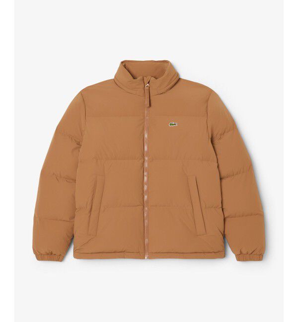 LACOSTE「撥水 防風 テクニカルファブリック ボリュームダウンフーデッドジャケット」|ダウン|