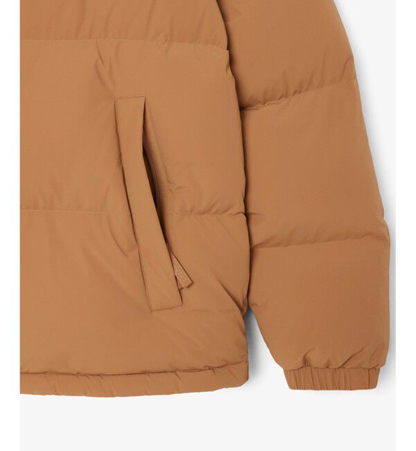 LACOSTE「撥水 防風 テクニカルファブリック ボリュームダウンフーデッドジャケット」|ダウン|