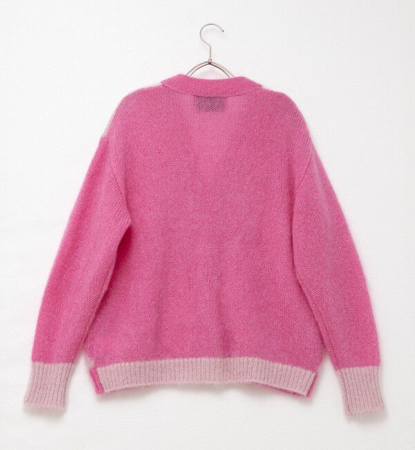 Laraaji「モヘアインターシャアーガイルVネックカーディガン」|カーディガン|