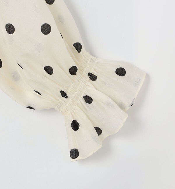 NOLLEY'S「ウォッシャブルピンタックドットプリントブラウス」|シャツ・ブラウス|