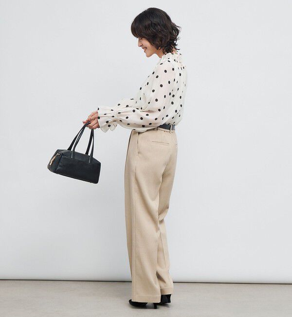 NOLLEY'S「ウォッシャブルピンタックドットプリントブラウス」|シャツ・ブラウス|