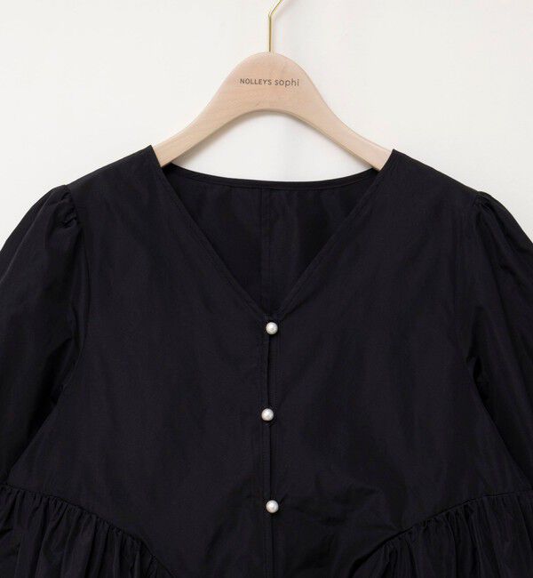 NOLLEY'S sophi「ウォッシャブルマイクロタフタティアードブラウス」|シャツ・ブラウス|
