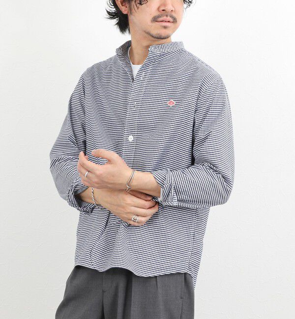 NOLLEY'S goodman「【DANTON/ダントン】DT-B0280OXP BAND COLLAR SHIRT LS 26SS」|シャツ・ブラウス|ネイビー