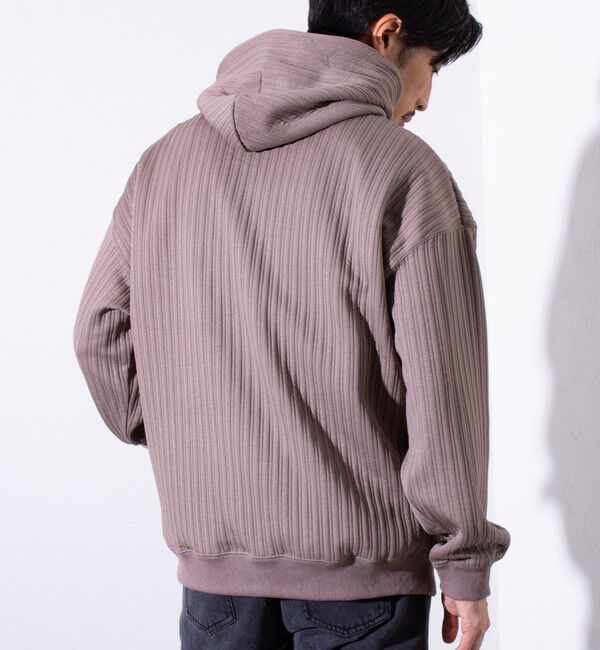 GLOSTER「【GLOSTER/グロスター】ストライプ キルティング  プルオーバーパーカー フーディ 」|パーカー|