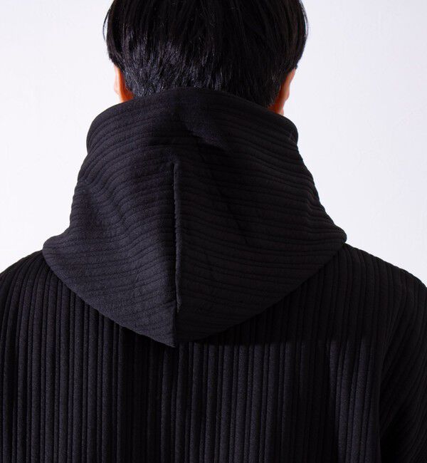 GLOSTER「【GLOSTER/グロスター】ストライプ キルティング  プルオーバーパーカー フーディ 」|パーカー|