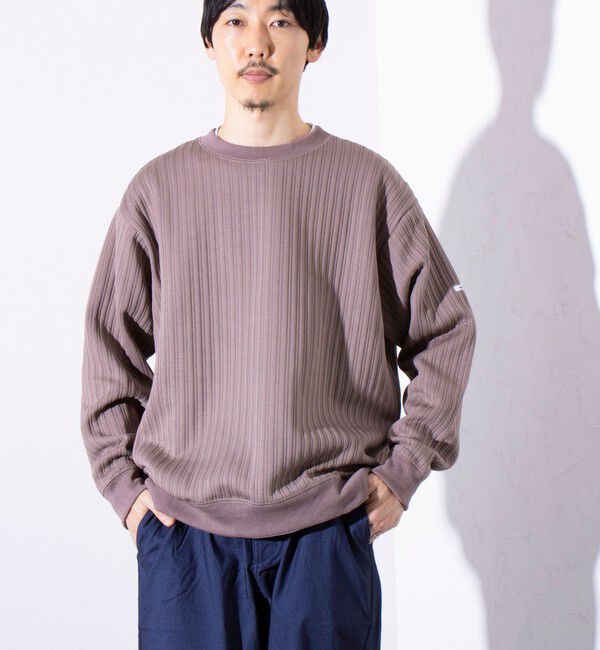 GLOSTER「【GLOSTER/グロスター】 ストライプ キルティング スウェット プルオーバー」|スウェット・ジャージ|