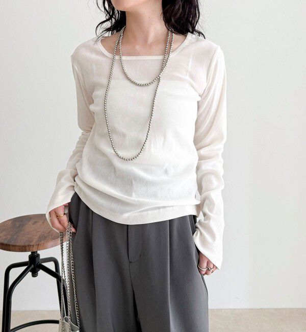 fredy emue「シアーフロッキーフレアスリーブプルオーバー」|Tシャツ・カットソー|