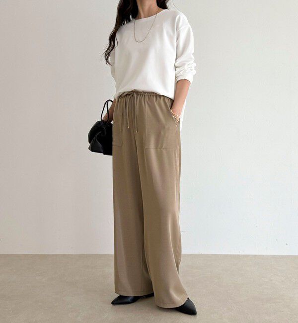 fredy emue「ツイルサテンイージーパンツ」|チノ|