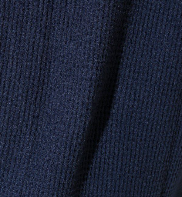 GLOSTER「【レイヤードに最適】起毛ワッフル 裾ドロストジップパーカー」|パーカー|