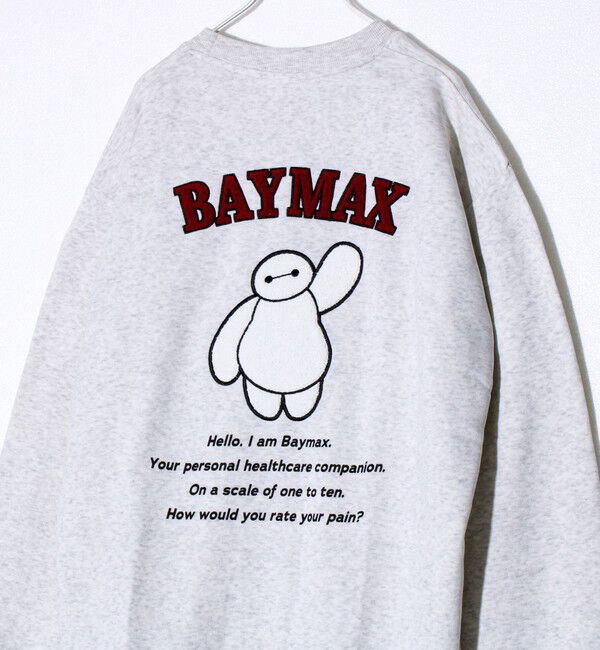 GLOSTER「【ミッキー＆ベイマックス】UNISEX サガラ刺繍 裏起毛スウェット」|スウェット・ジャージ|ライトグレー