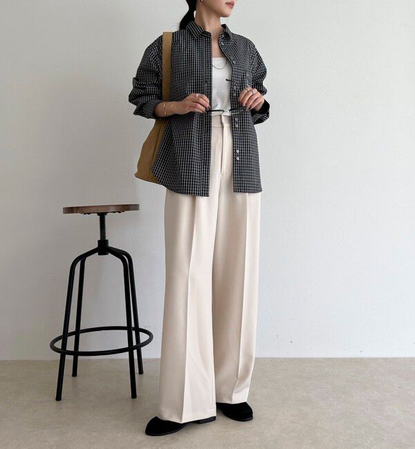 fredy emue「チェック刺繍シャツ」|シャツ・ブラウス|