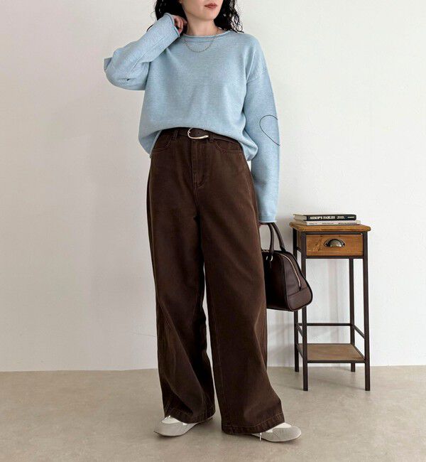 fredy emue「ハートステッチニットプルオーバー」|ニット・セーター|