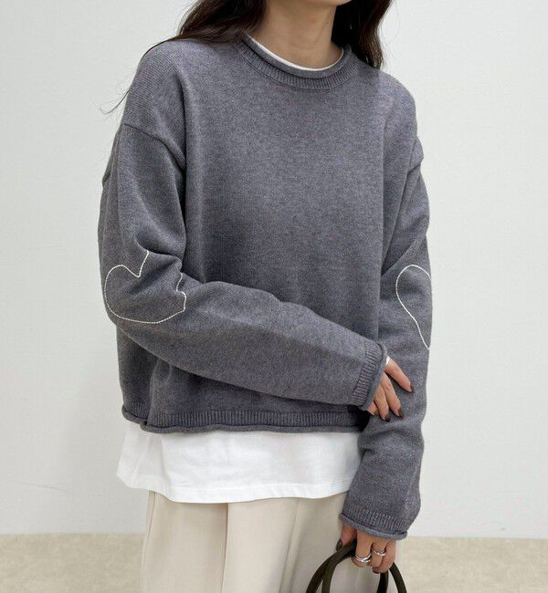 fredy emue「ハートステッチニットプルオーバー」|ニット・セーター|