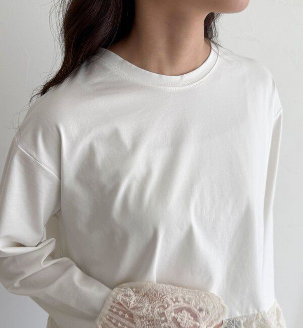 fredy emue「レースドッキングロンTシャツ」|Tシャツ・カットソー|
