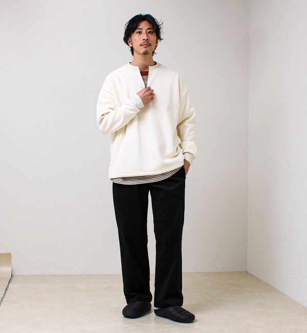 GLOSTER「ワッフルフリース ハーフジッププルオーバー」|スウェット・ジャージ|