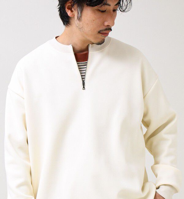 GLOSTER「ワッフルフリース ハーフジッププルオーバー」|スウェット・ジャージ|