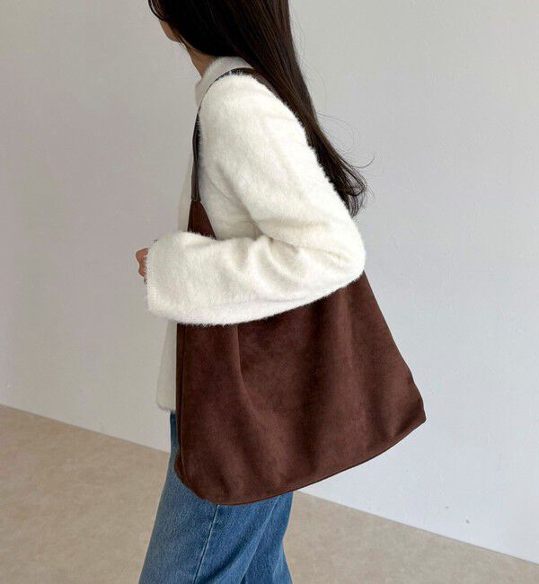 fredy emue「フェイクスエードトライアングルバッグ」|トートバッグ|ブラウン