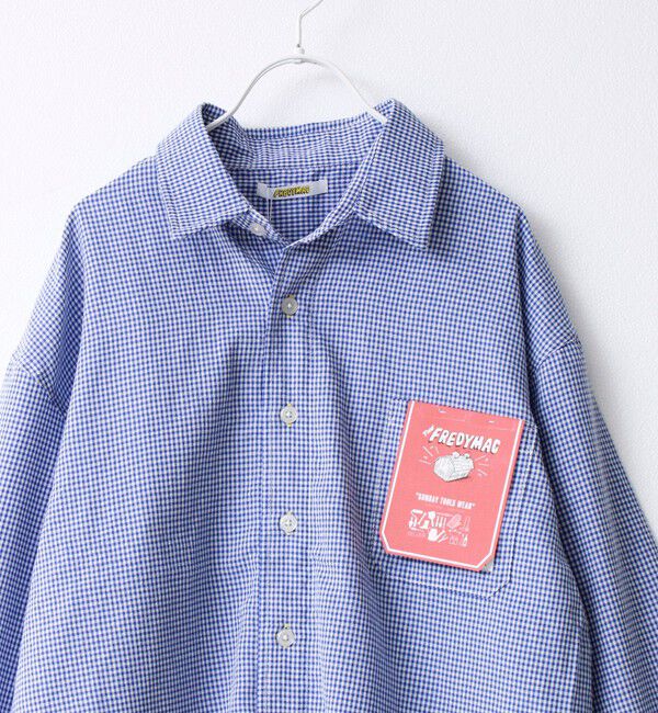 FREDY MAC「【FREDYMAC/フレディマック】シアサッカーチェックシャツ」|シャツ・ブラウス|
