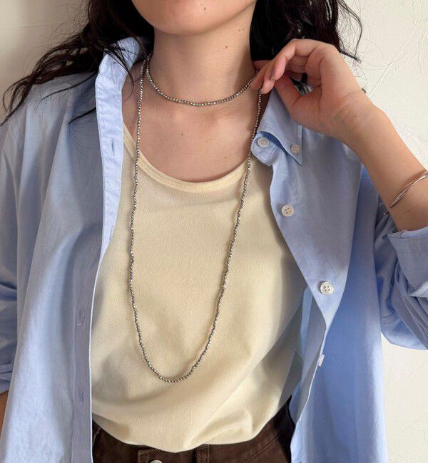 fredy emue「小粒ビーズマンテルマルチネックレス」|ネックレス|シルバー