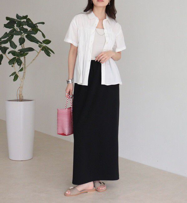 fredy emue「シャーリング半袖シャツ」|シャツ・ブラウス|