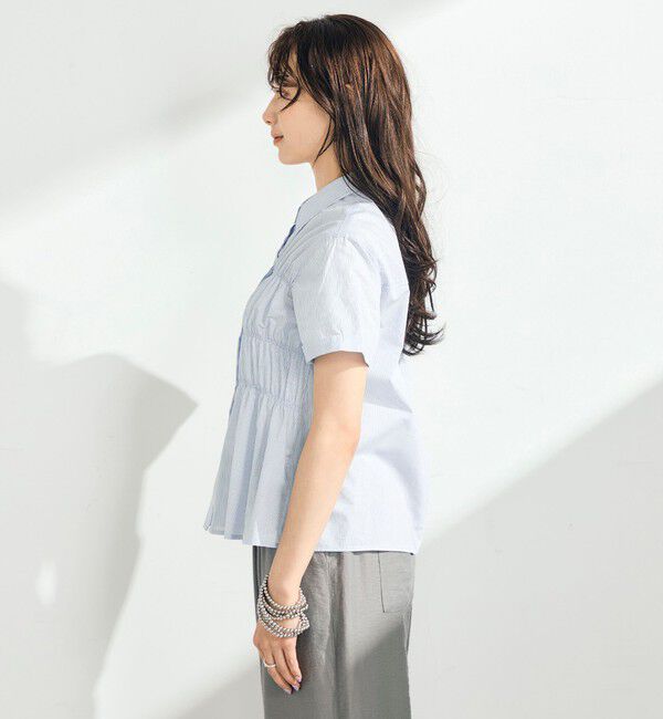 fredy emue「シャーリング半袖シャツ」|シャツ・ブラウス|