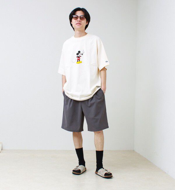 GLOSTER「【DISCUS】Disney ミッキープリントTシャツ」|Tシャツ・カットソー|