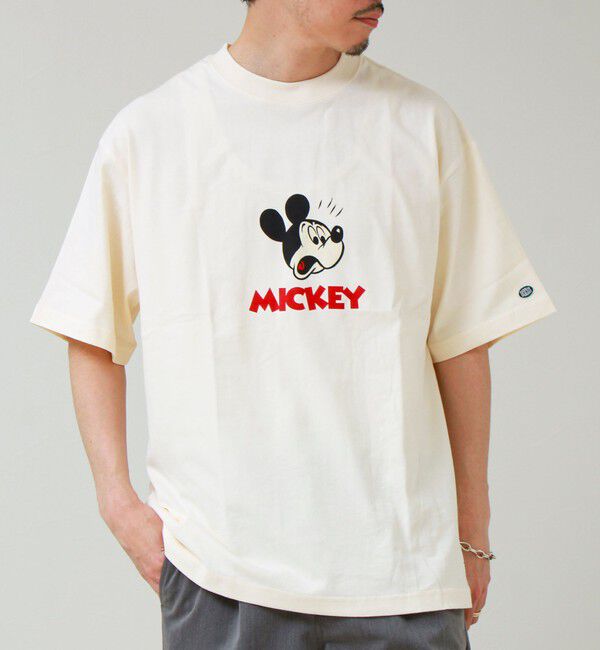 GLOSTER「【DISCUS】Disney ミッキープリントTシャツ」|Tシャツ・カットソー|