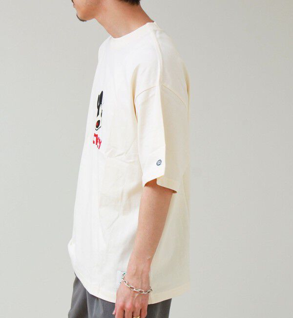 GLOSTER「【DISCUS】Disney ミッキープリントTシャツ」|Tシャツ・カットソー|