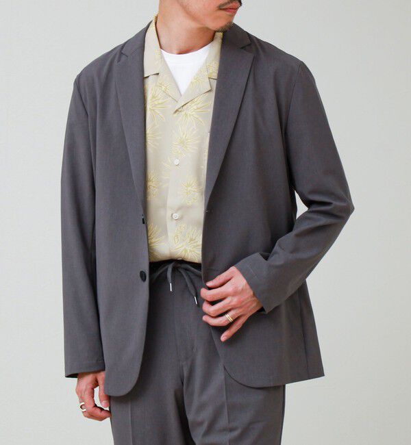GLOSTER「【COOLMAX/セットアップ着用可能】ポリトロテーラードジャケット」|テーラードジャケット|ミディアムグレー