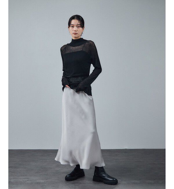 SALON adam et rope'「リブニット2WAYタートルネックプルオーバー」|ニット・セーター|