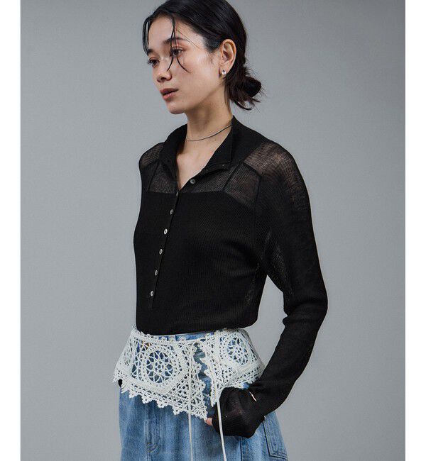 SALON adam et rope'「リブニット2WAYタートルネックプルオーバー」|ニット・セーター|