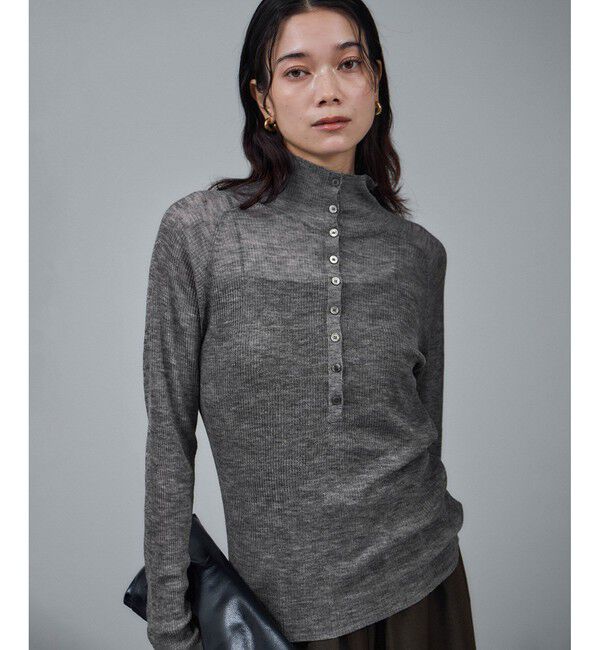 SALON adam et rope'「リブニット2WAYタートルネックプルオーバー」|ニット・セーター|