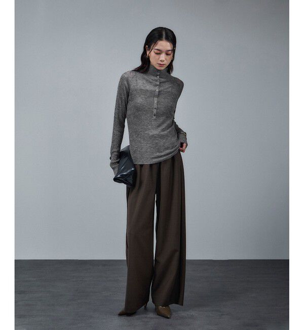 SALON adam et rope'「リブニット2WAYタートルネックプルオーバー」|ニット・セーター|