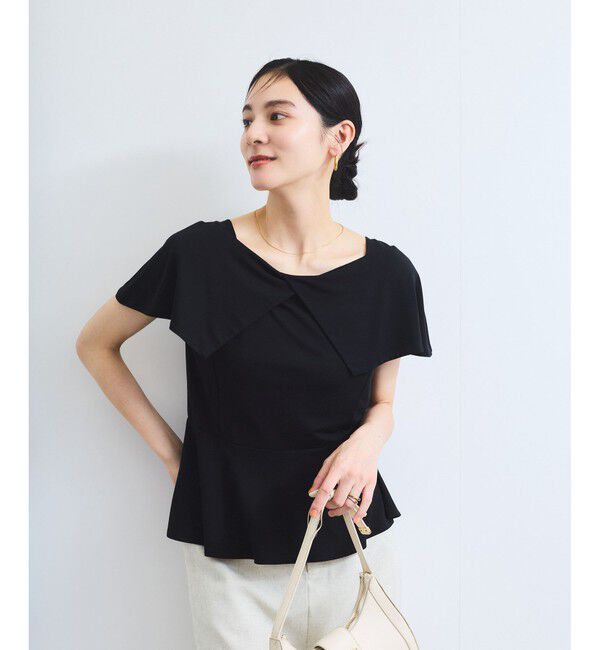 VIS「【WEB限定】ビッグカラーペプラムカットソー」|Tシャツ・カットソー|