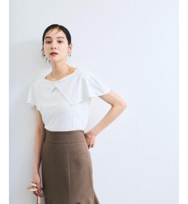 VIS「【WEB限定】ビッグカラーペプラムカットソー」|Tシャツ・カットソー|