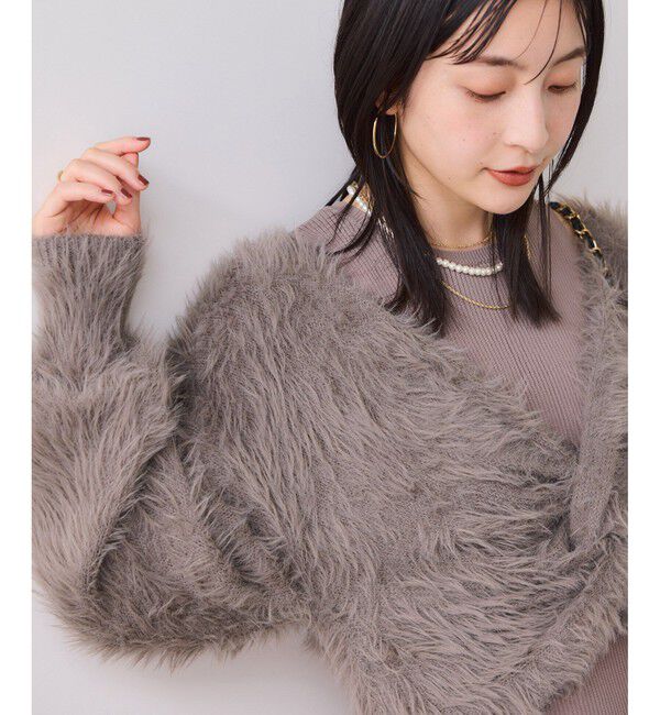 VIS「ねじりショートトップス付きロングニットワンピース/イージーケア」|ワンピース|