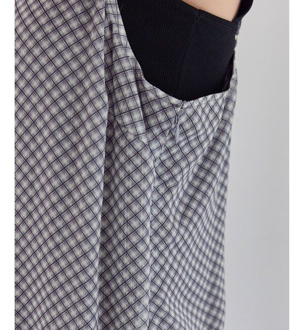 VIS「シアーチェックキャミワンピース」|キャミソール|