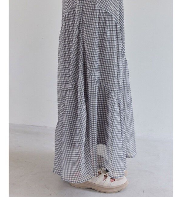 VIS「シアーチェックキャミワンピース」|キャミソール|