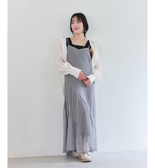 VIS「シアーチェックキャミワンピース」|キャミソール|