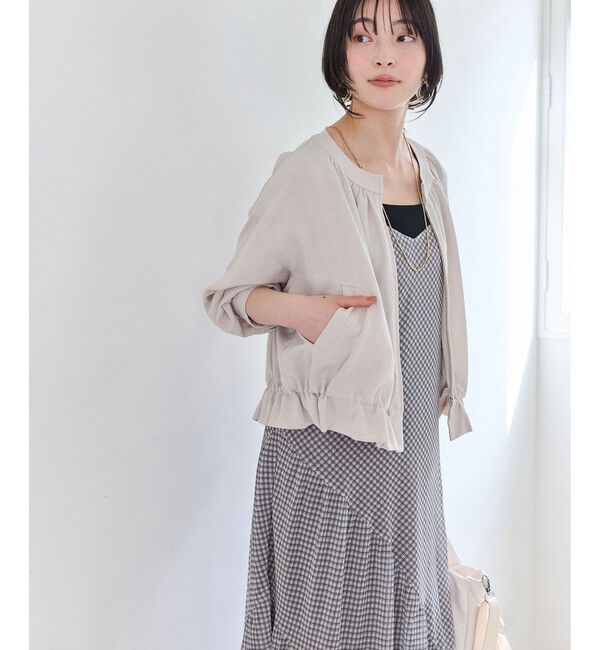 VIS「シアーチェックキャミワンピース」|キャミソール|