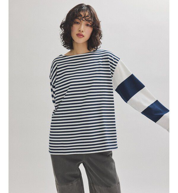 ADAM ET ROPE'「【G.F.G.S. for ADAM ET ROPE'】別注ボートネックボーダー」|Tシャツ・カットソー|