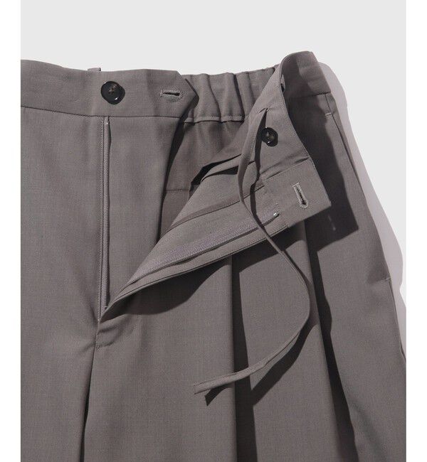 ADAM ET ROPE'「ドライウーステッドワイドショートスラックス」|チノ|